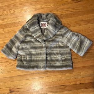 Juicy Couture vintage faux fur crop jacket XL